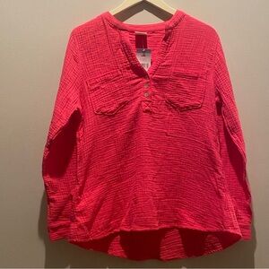 2/$20 MOTE Pretty Pink Women's Top Shirt Large L NEW NWT